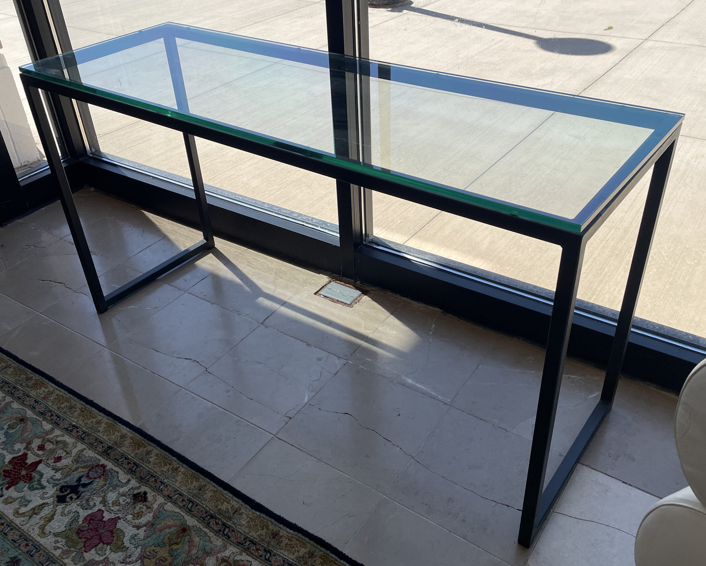 Iron and glass Console Table (0MM004)