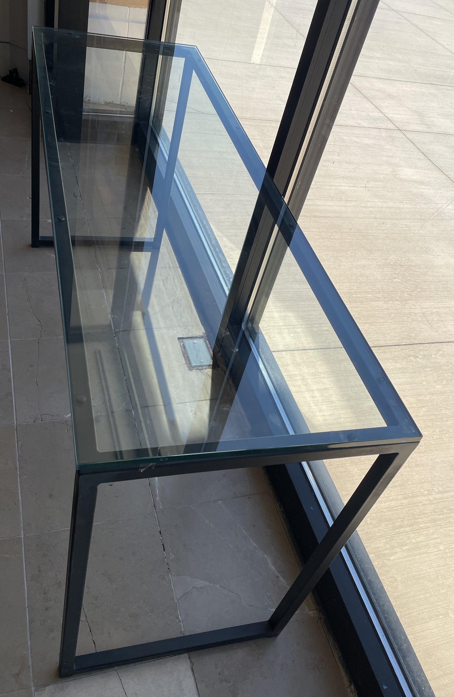 Iron and glass Console Table (0MM004)