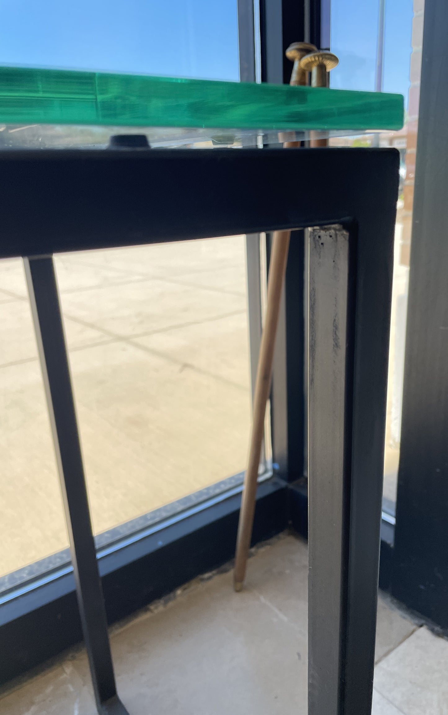Iron and glass Console Table (0MM004)