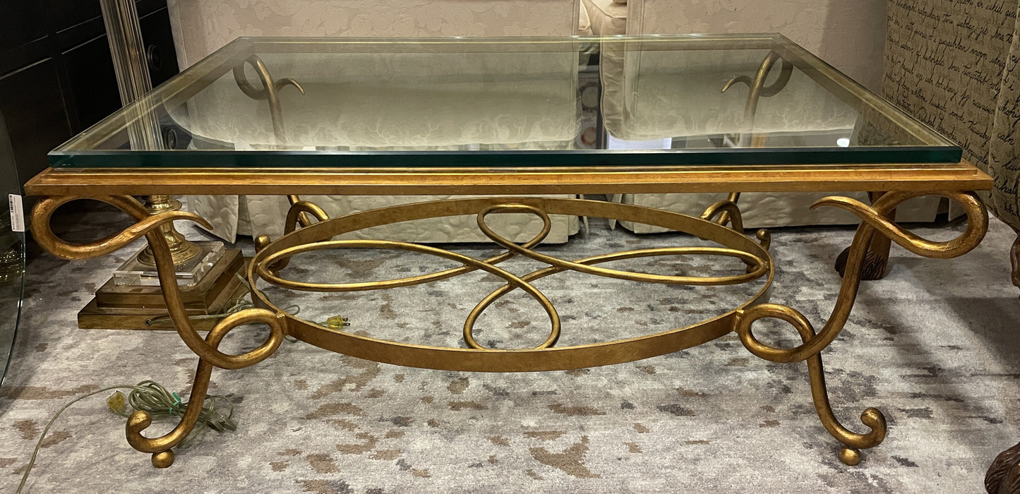Rene Drouet Style Gilt Coffee Table (0IW007)