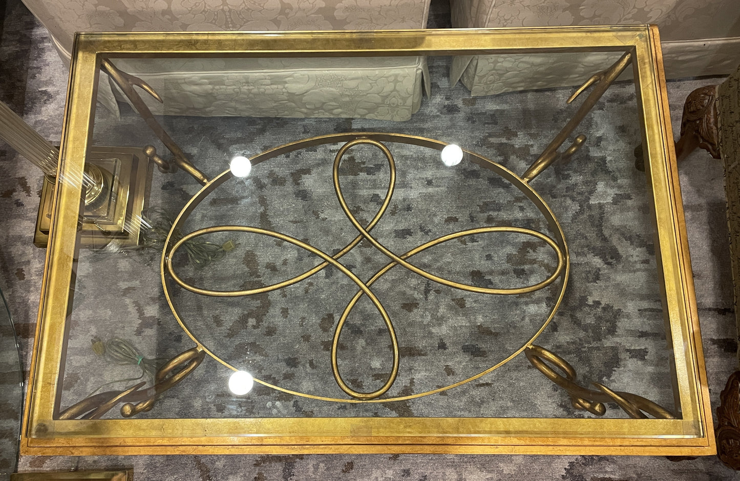 Rene Drouet Style Gilt Coffee Table (0IW007)