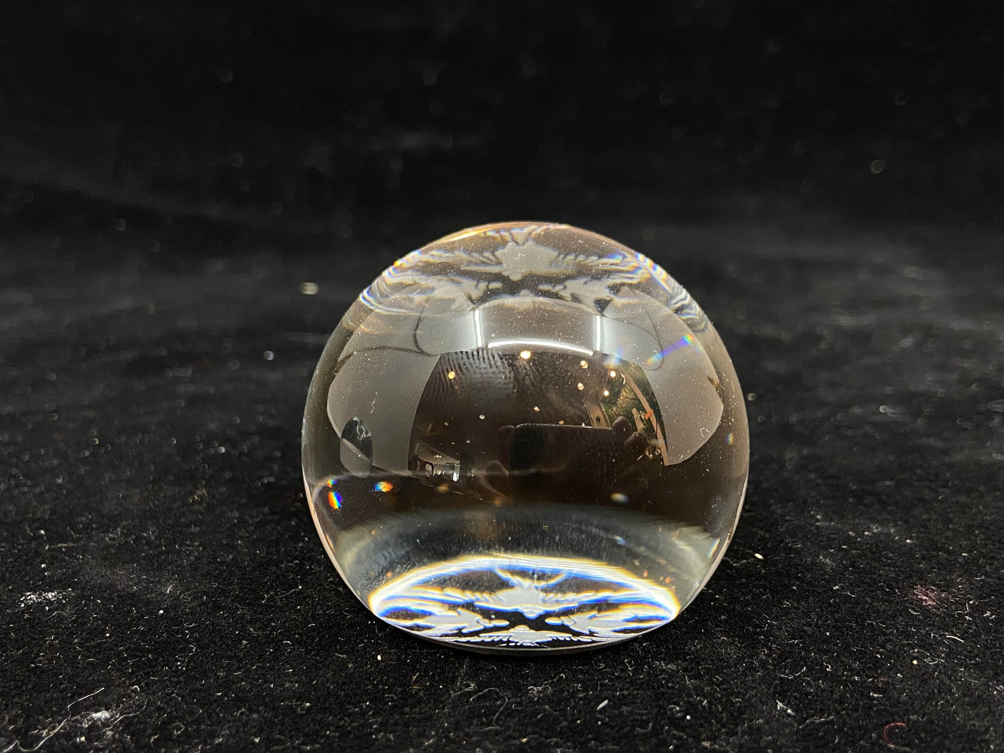 Lalique Bird Etched Bubble Paperweight (H3CJ3W, 6H9YNR)