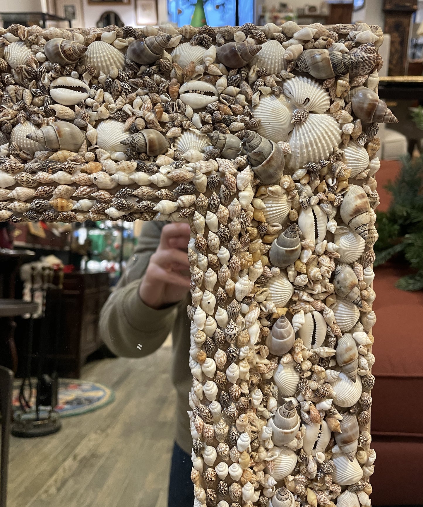 Shell Encrusted Mirror, Rectangular (0IX001)