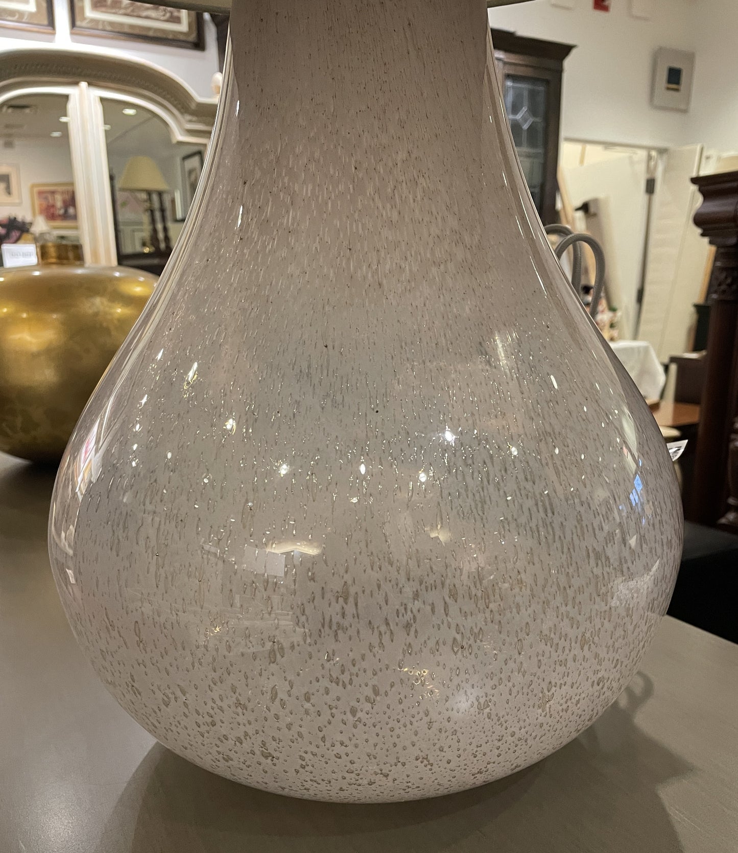 Pink Bubble Glass Table Lamp (0IV016)