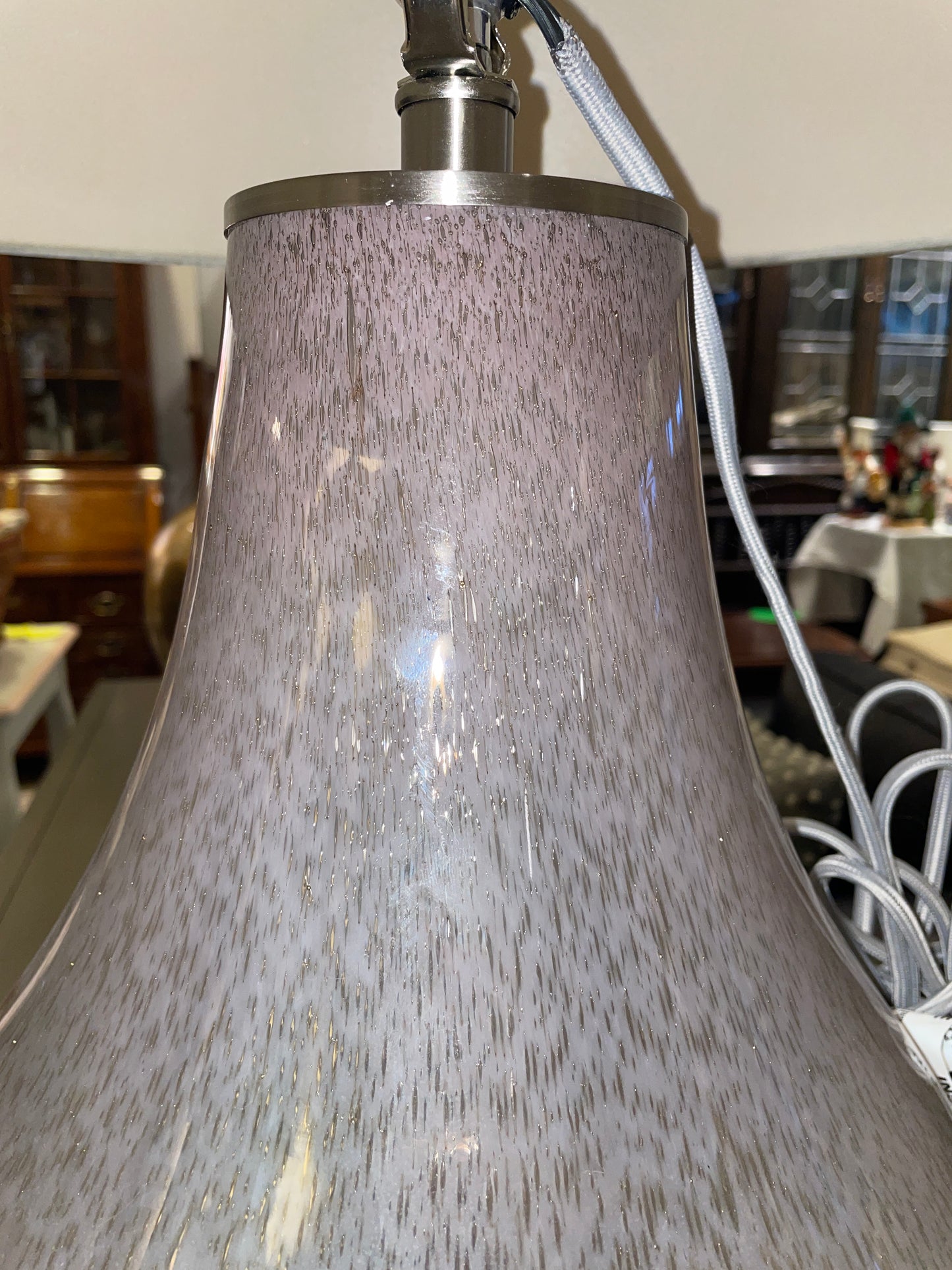 Pink Bubble Glass Table Lamp (0IV016)