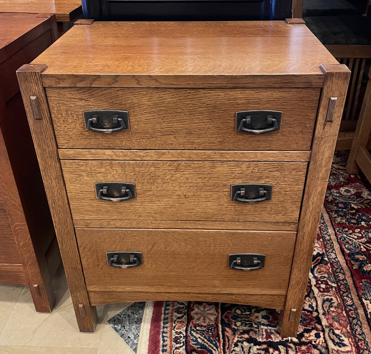 Stickley Three Drawer Nightstand, AS IS (0QK007)