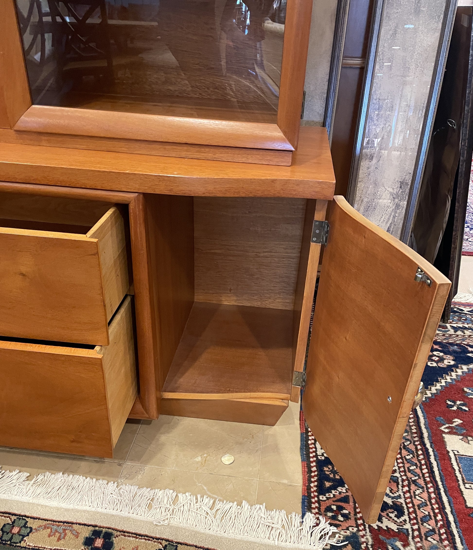 sieling modern dresser Mid Century Art Deco Style Gold Leafed Chest in Black by Sieling Modern - Newly Painted