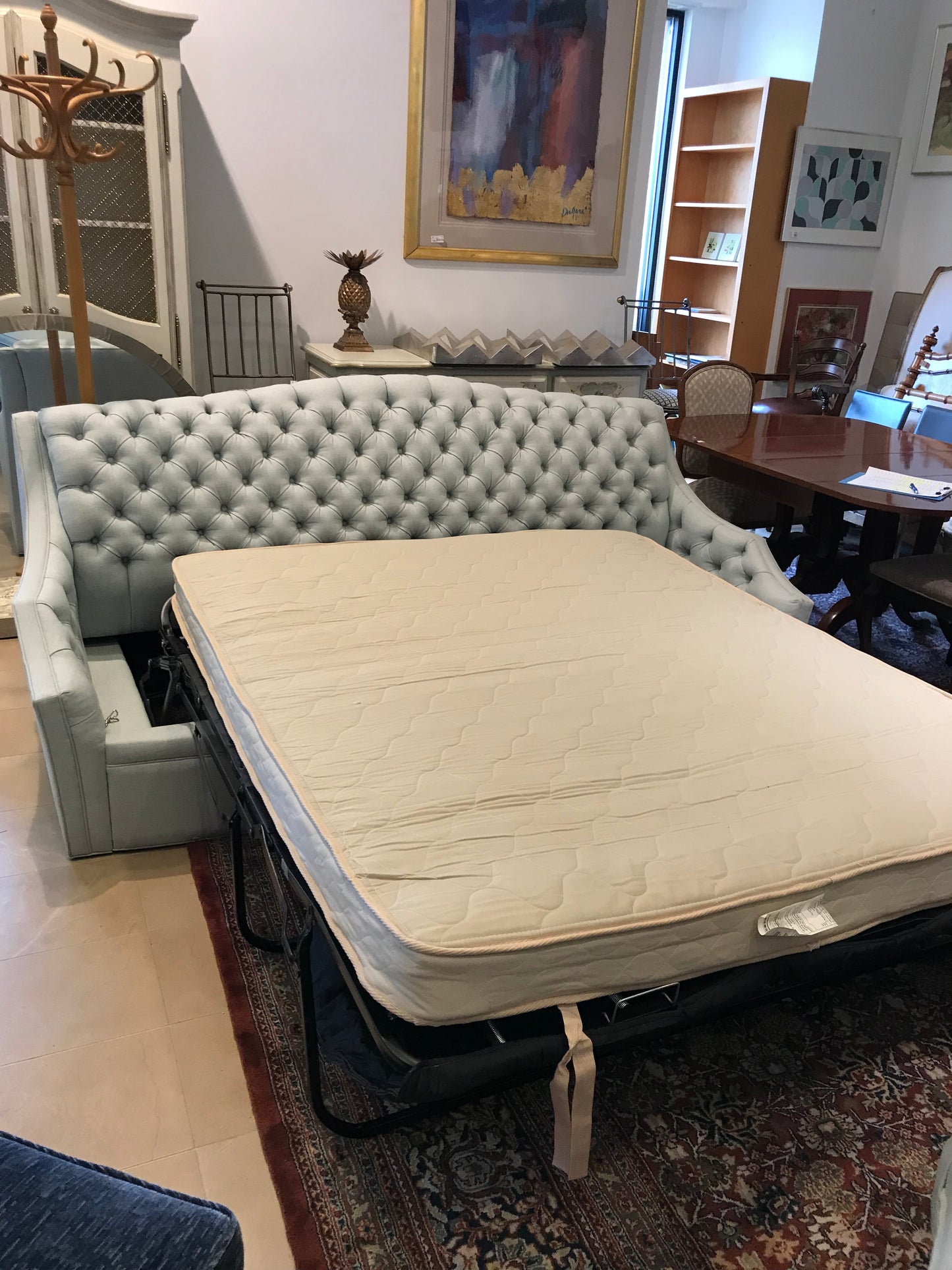 Custom Avery Boardman Tufted Sleeper Sofa