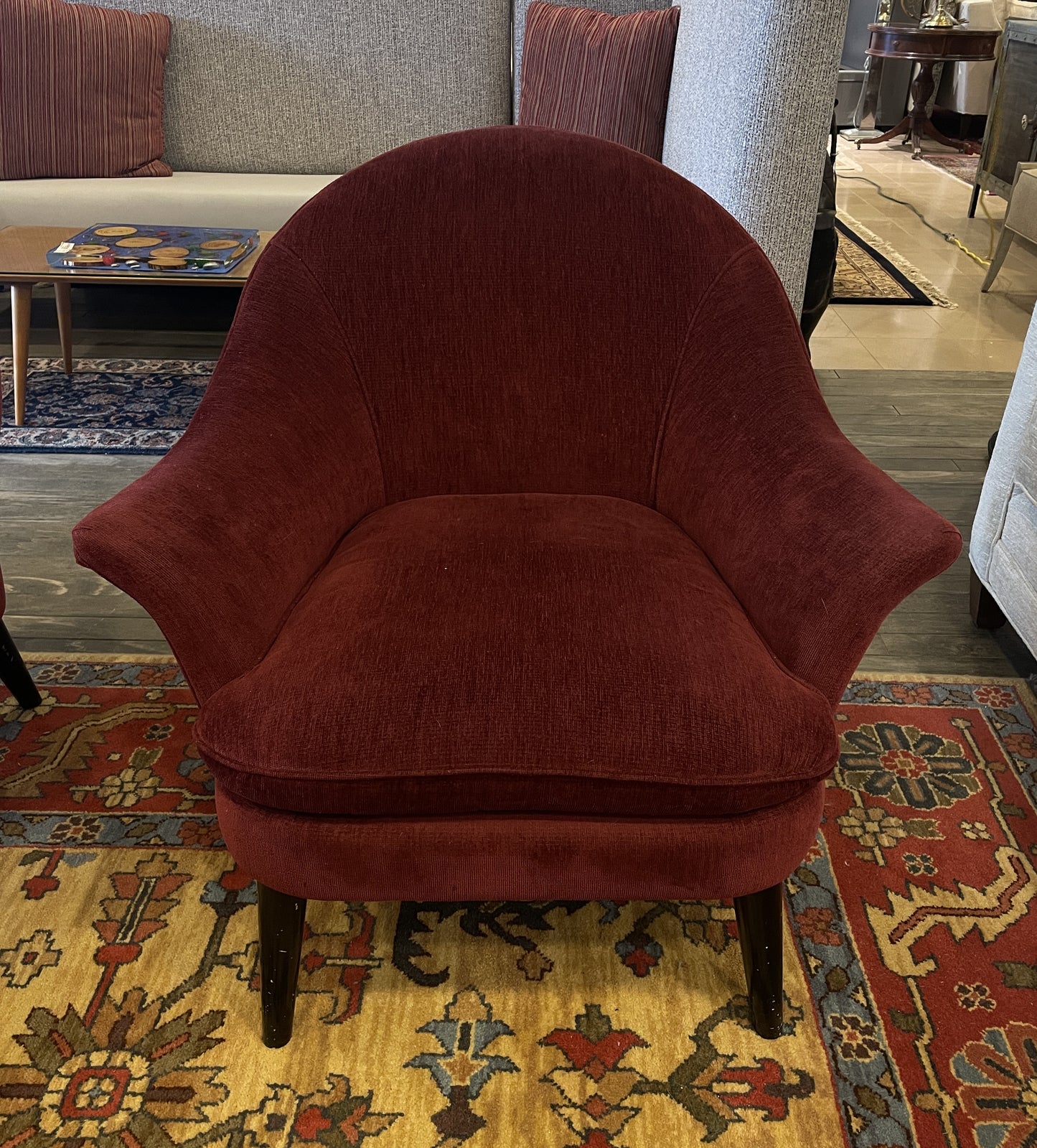 Vintage Room and Board Chair in Crimson, AS IS (Two available 0MT005 and 0MT006)