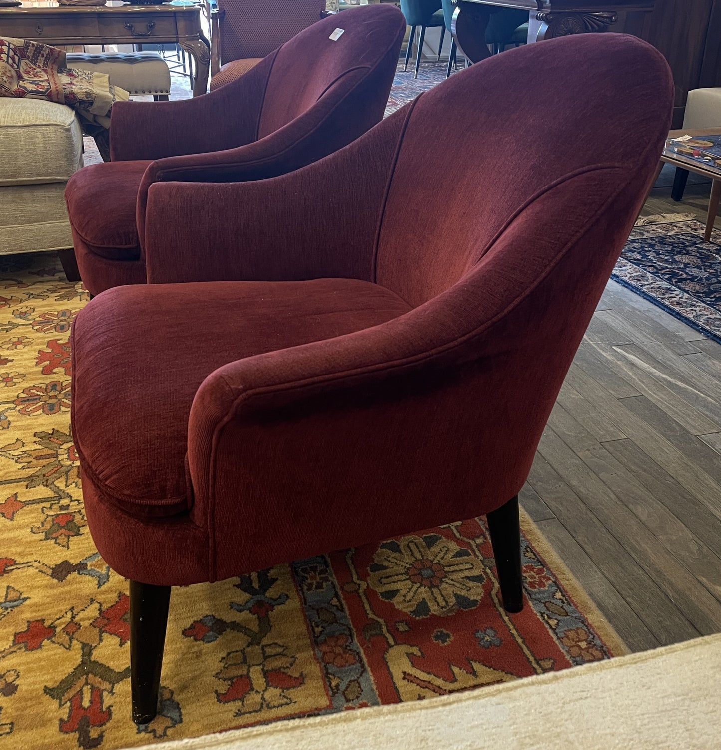 Vintage Room and Board Chair in Crimson, AS IS (Two available 0MT005 and 0MT006)