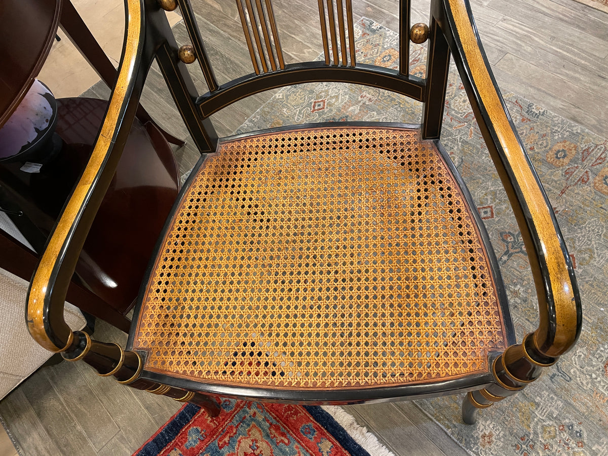 Greek Key Regency Caned Chair, AS IS (0QO00J)