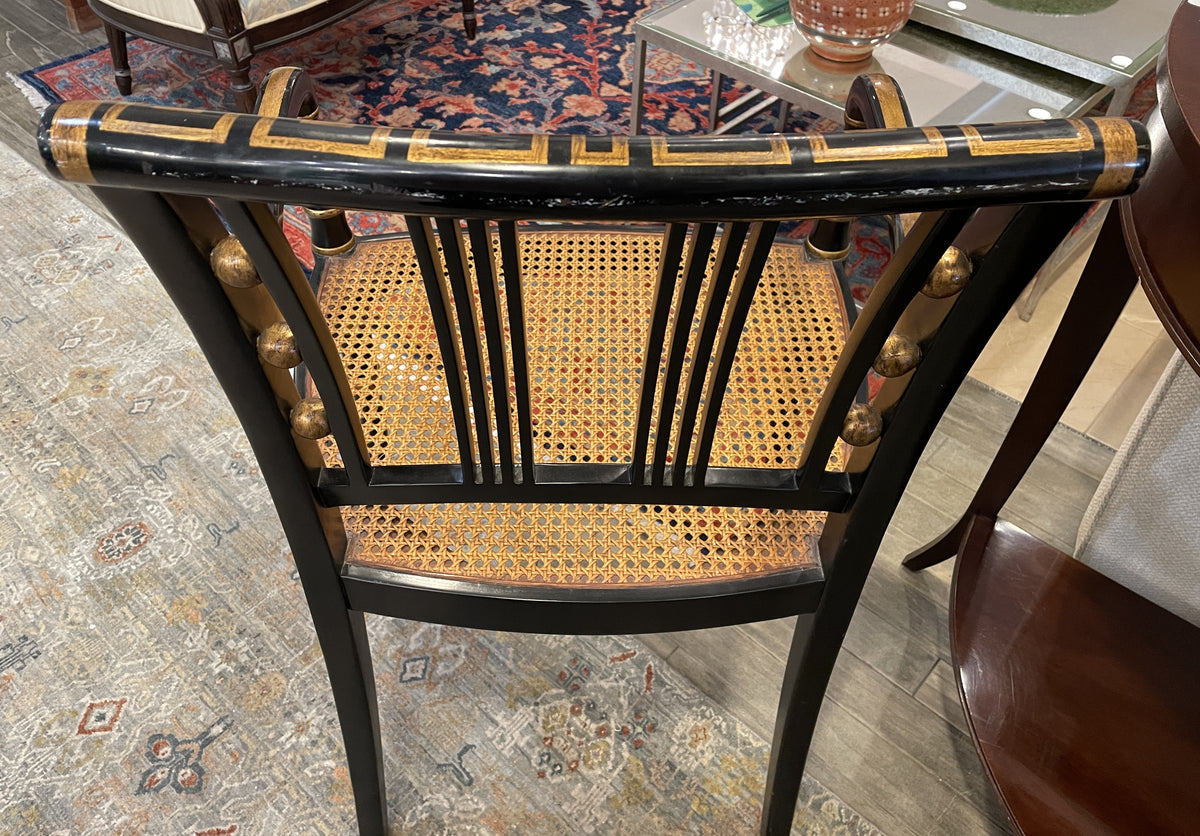 Greek Key Regency Caned Chair, AS IS (0QO00J)
