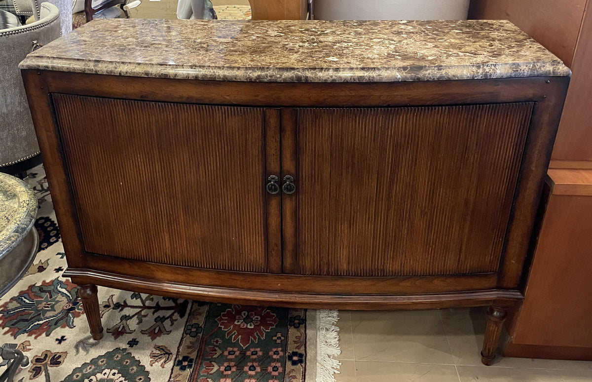 FFDM Marble Top Sideboard with Reeded Doors (0QO00N)