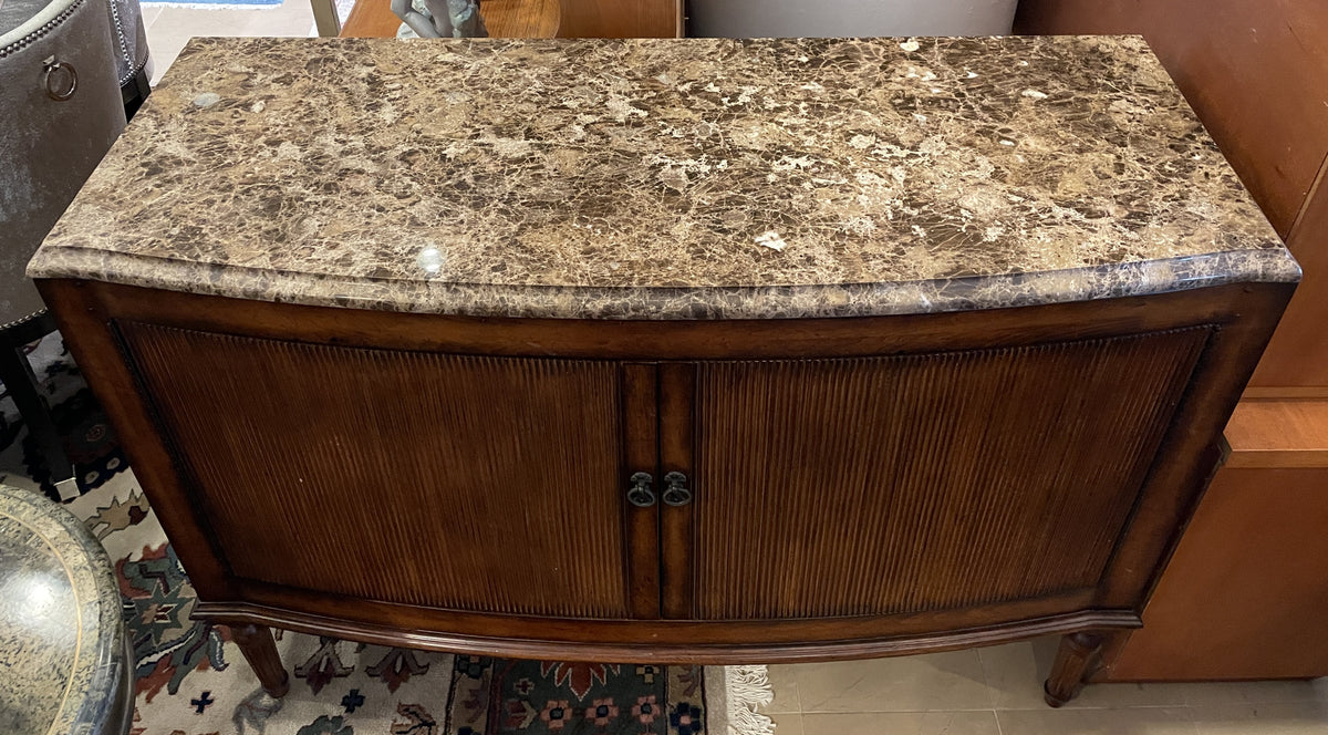 FFDM Marble Top Sideboard with Reeded Doors (0QO00N)