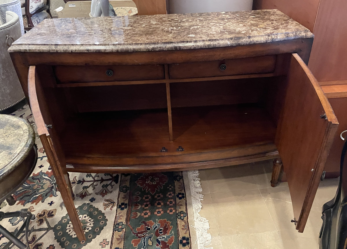 FFDM Marble Top Sideboard with Reeded Doors (0QO00N)