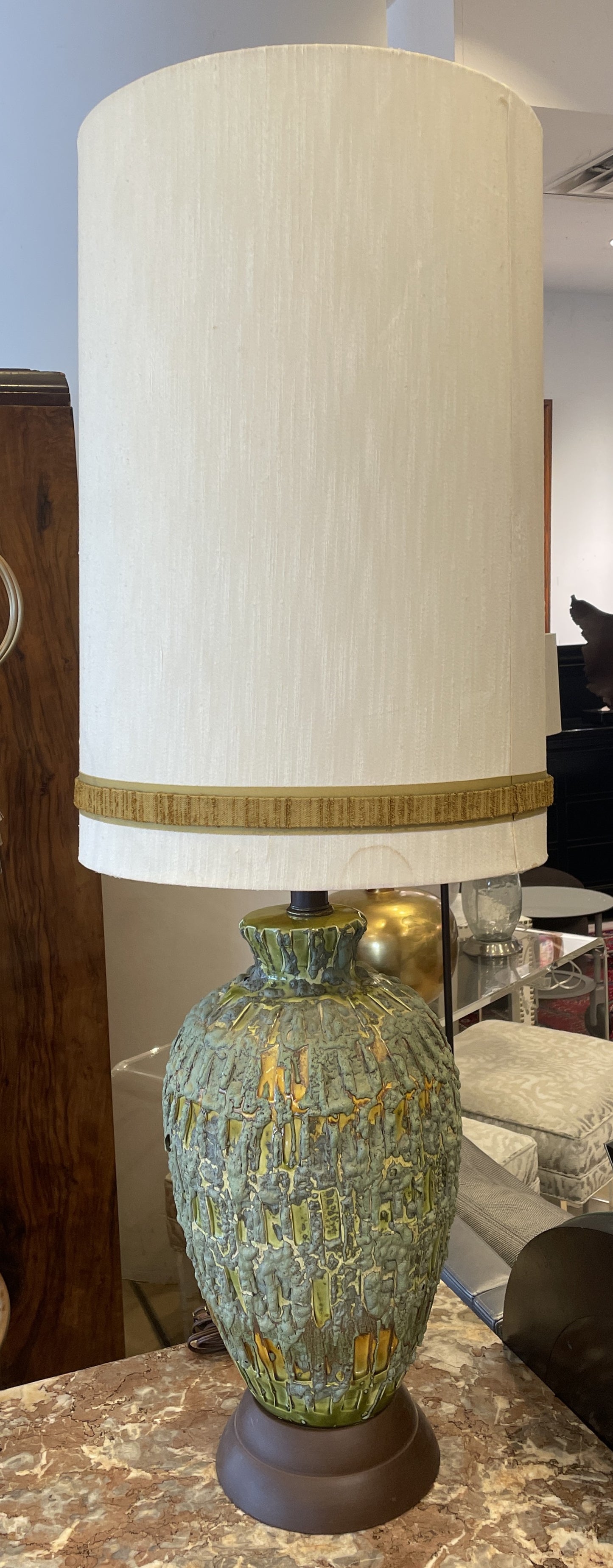 Mid Century Lava Glaze Table Lamp (0JL02C)