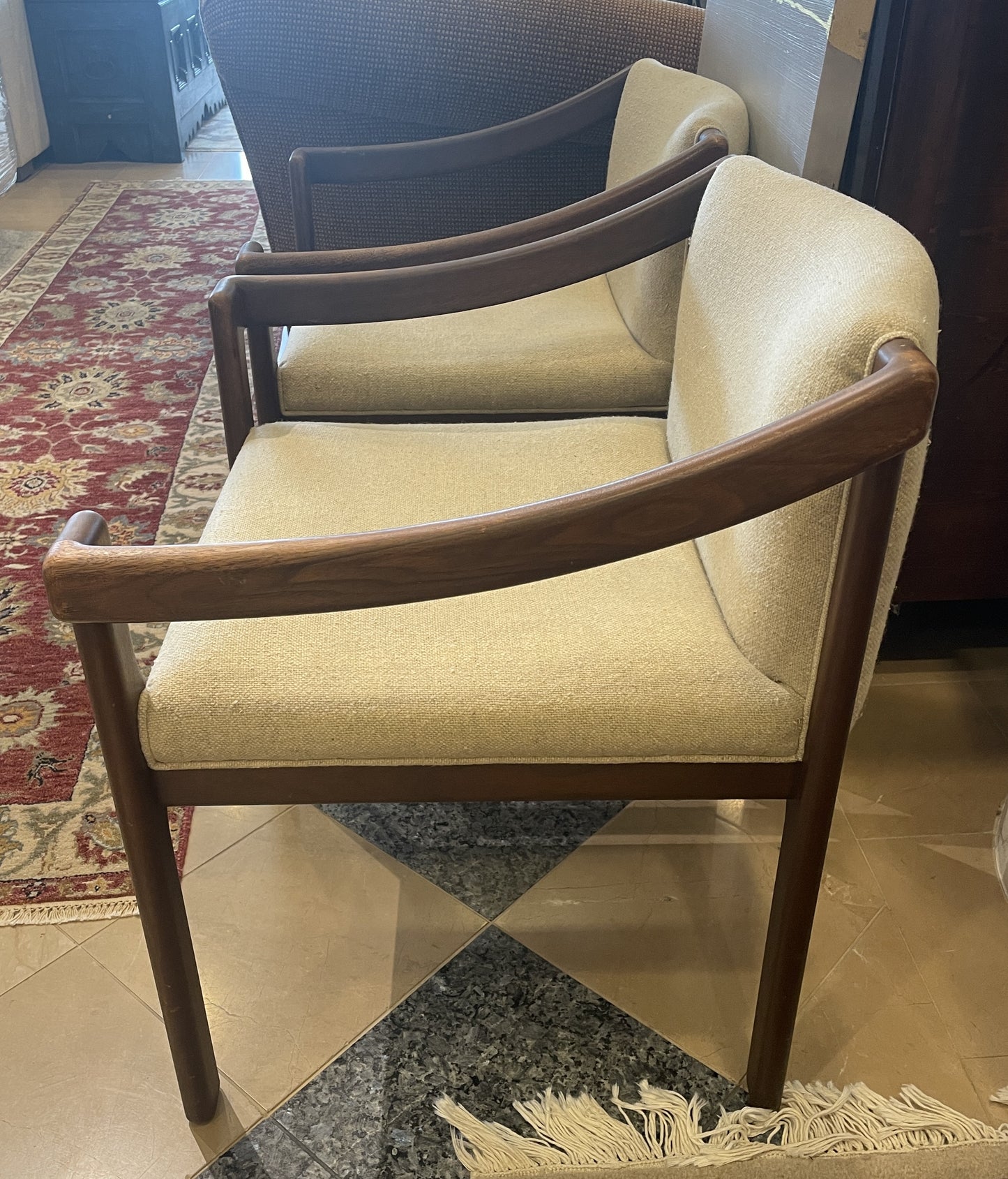 Jules Heumann for Metropolitan Furniture Company Mid Century Chairs, a pair AS IS (0JL030)