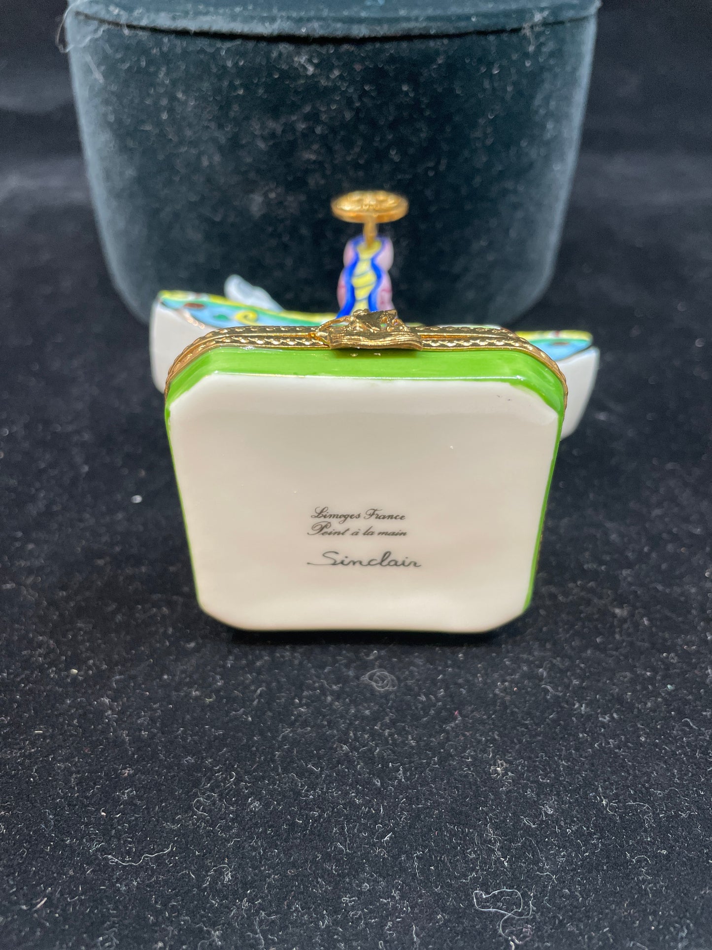 Limoges Carnival Ride with Mice Trinket Box