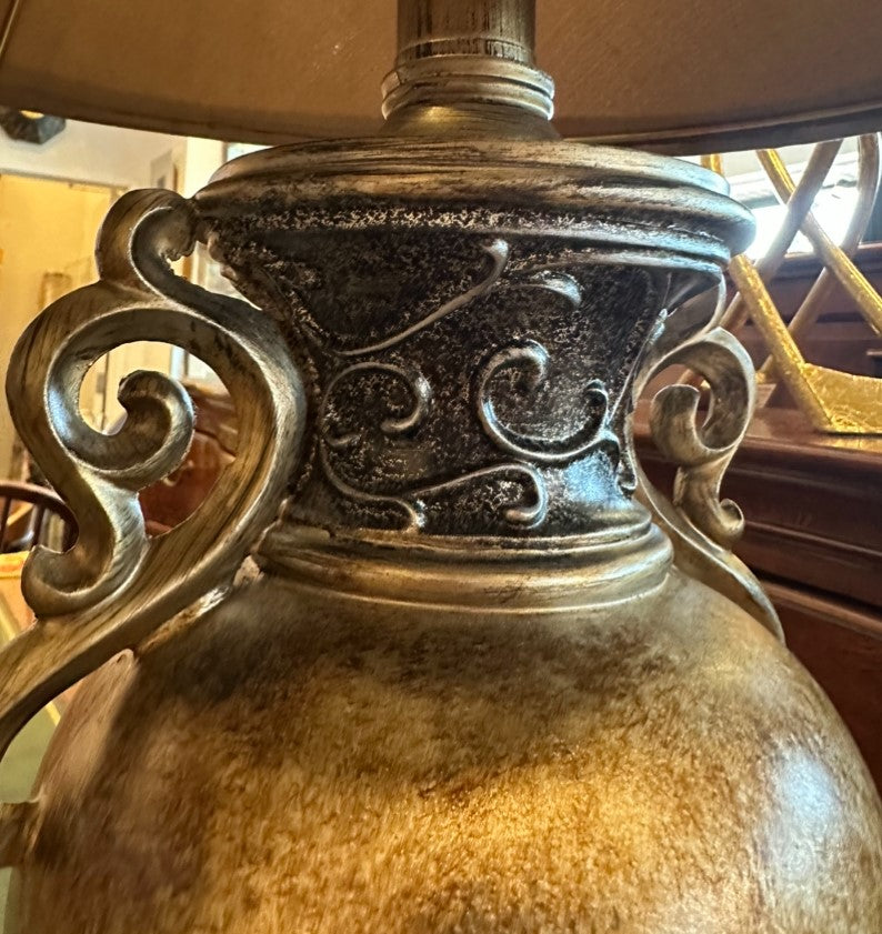 Pair of Resin Urn Lamps (VCPL9D)