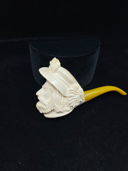 Cavalier Meerschaum Pipe with Case, smoked (0B1003)