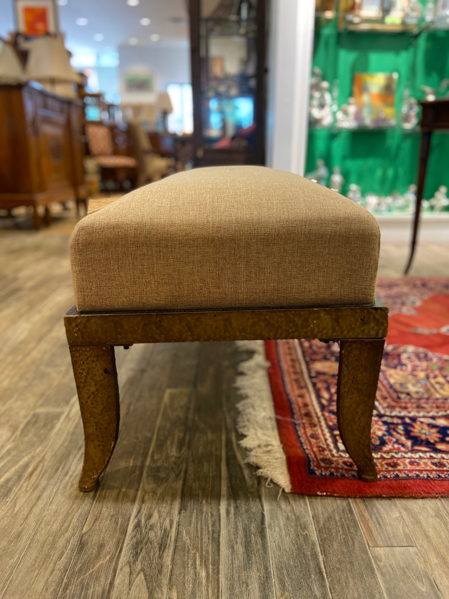 Oatmeal Upholstered Bench (24069)