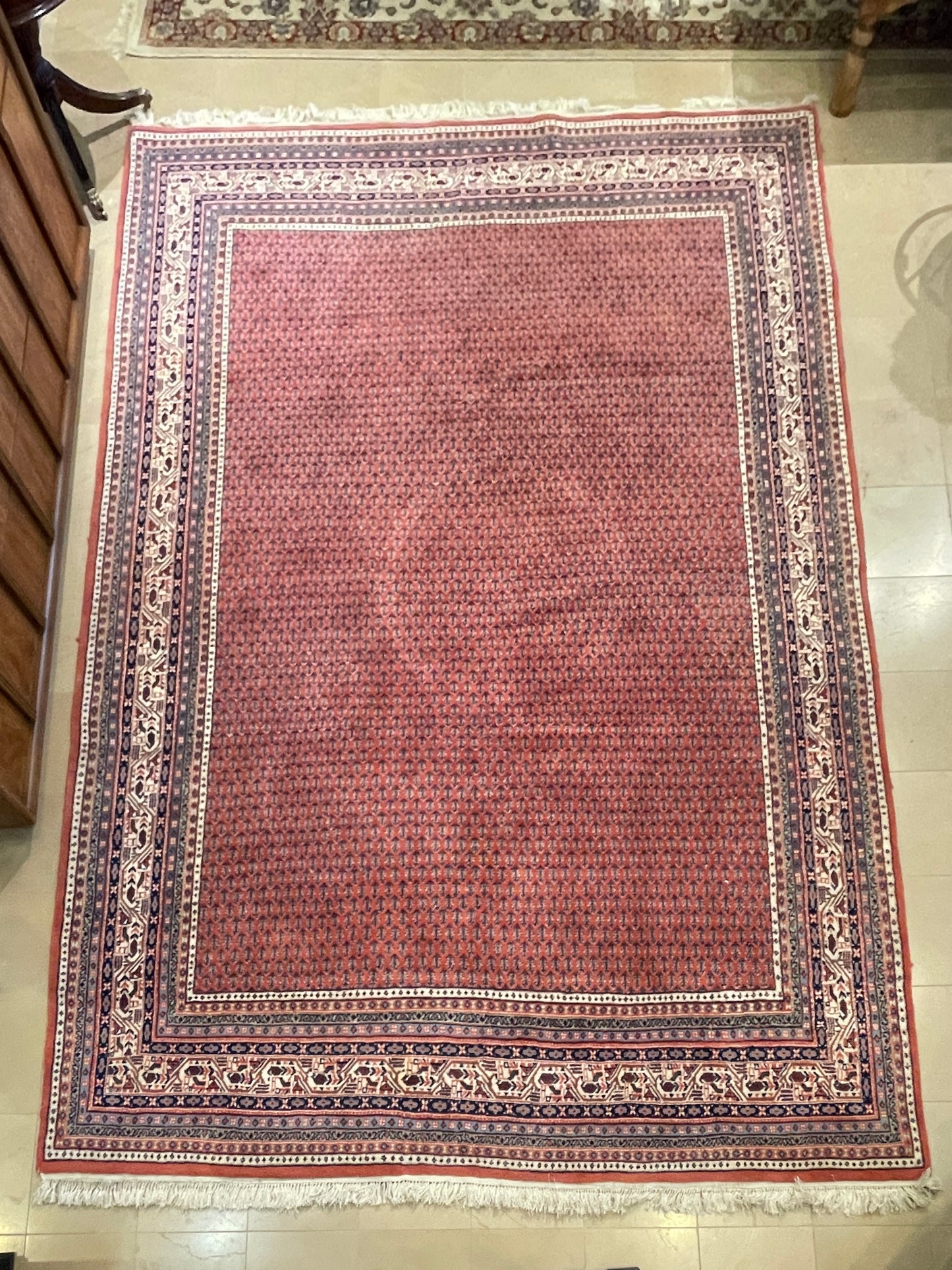 Persian Sarouk Mir Rug in Raspberry (Approx. 8'1x11'6) (0L7022)