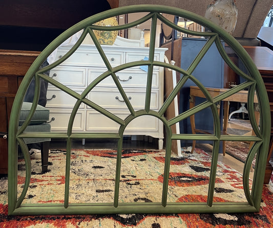 Ballard Designs Farmhouse Domed Mirror in Green