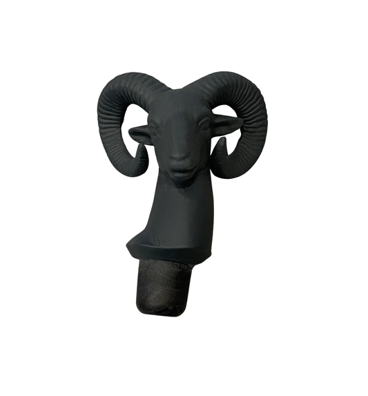 Lladro Re-Cyclos Bisque Ram Head Wine Stopper (CT127S)