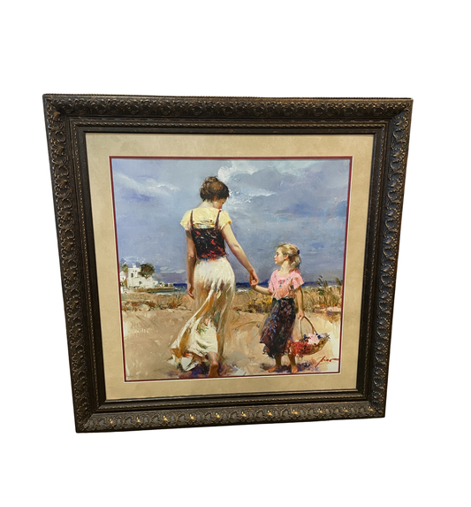 Pino Daeni "Let's Go Home" Hand Embellished Print on Canvas with Certificate (0OC001)