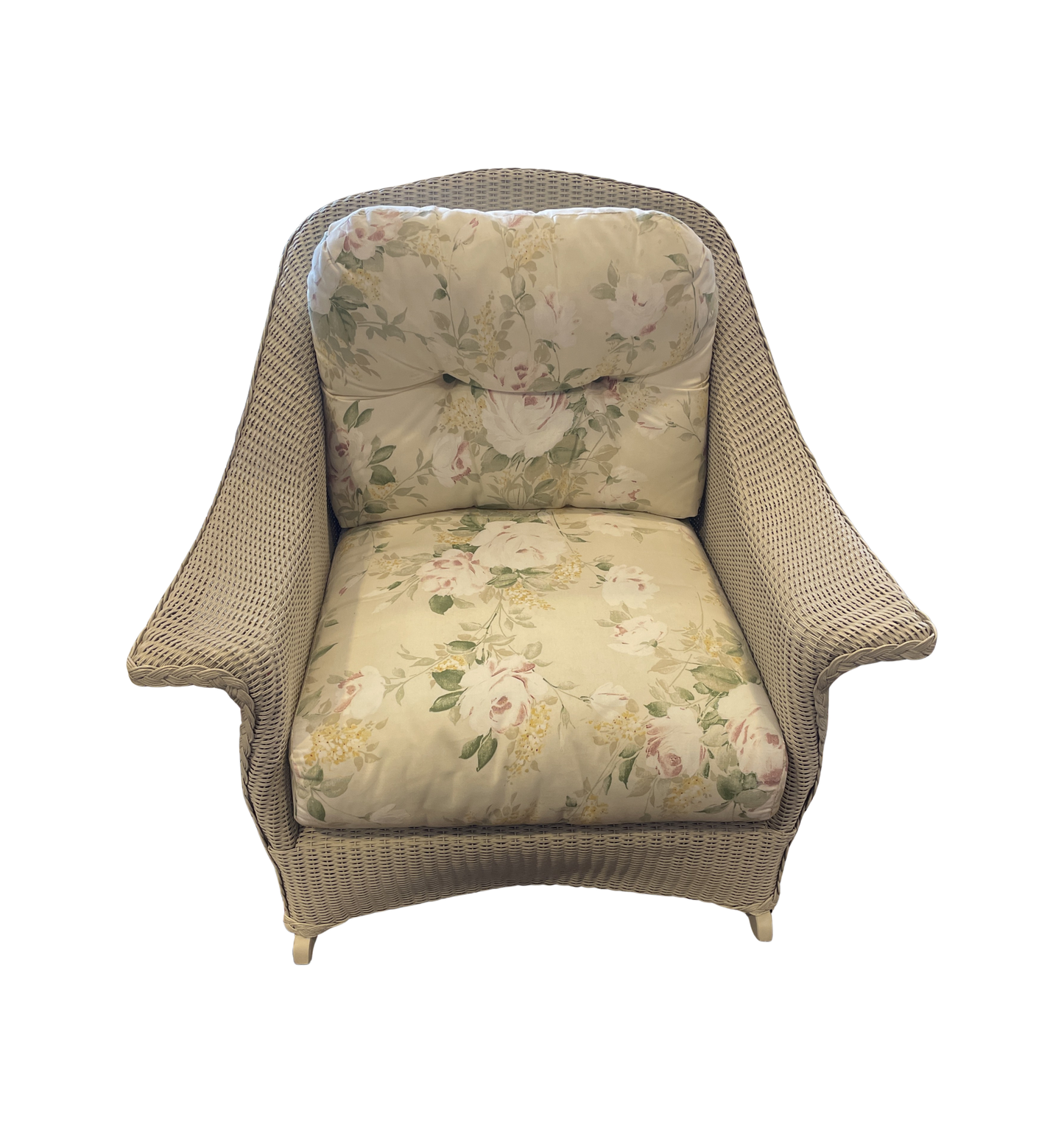 Lloyd Flanders "Lloyd Loom" Wicker Three Season Rocker, Floral (0OF008)
