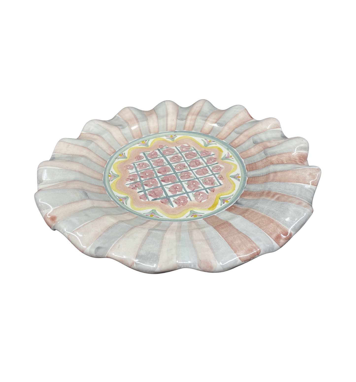 Mackenzie-Childs Vintage Rose Cottage Fluted Plate (01200D)
