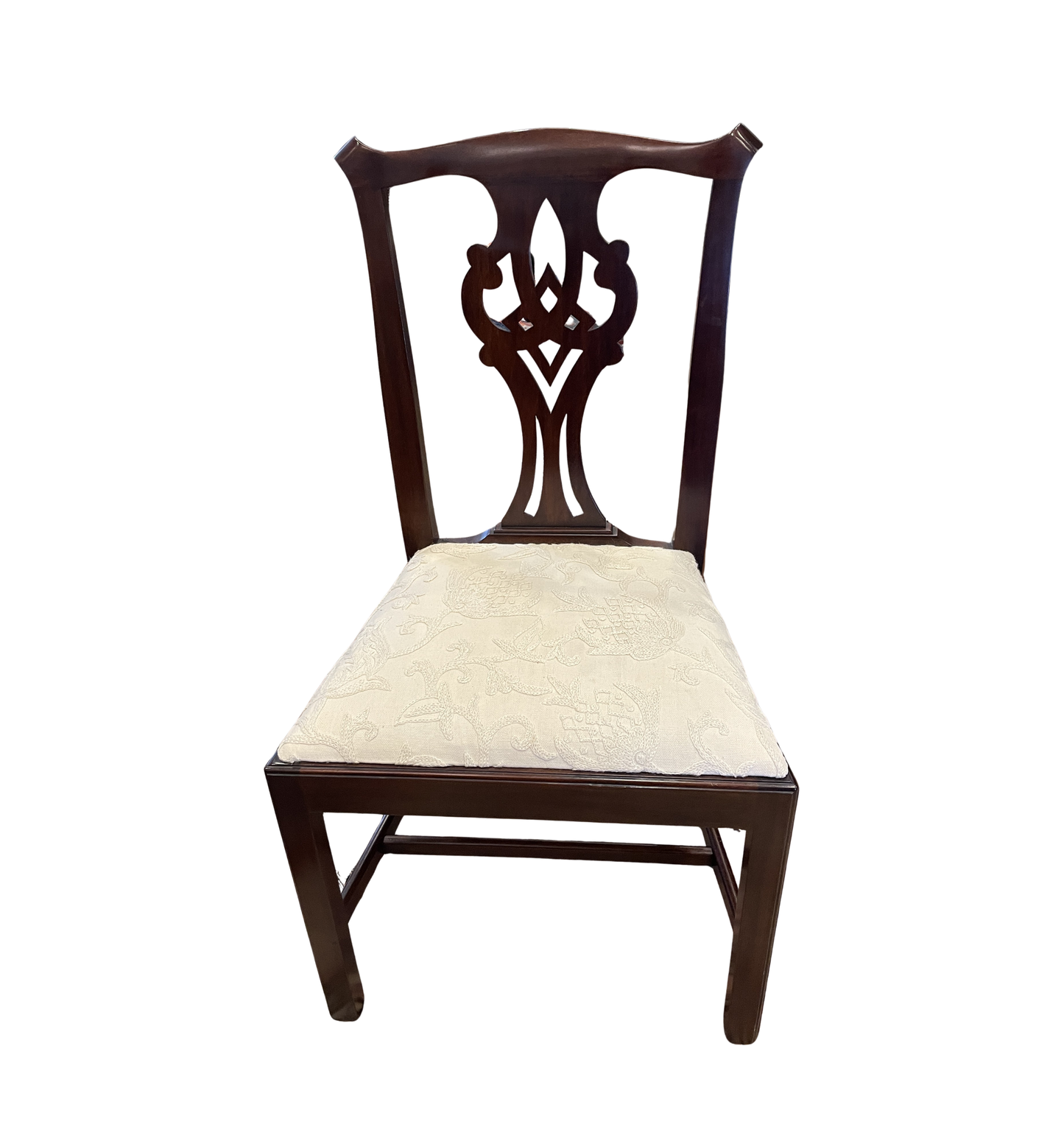 Henkel Harris Chippendale Crewel Dining Chair (0C402L)