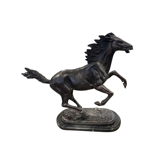 Galloping Horse Bronze Sculpture, unsigned (01D023)