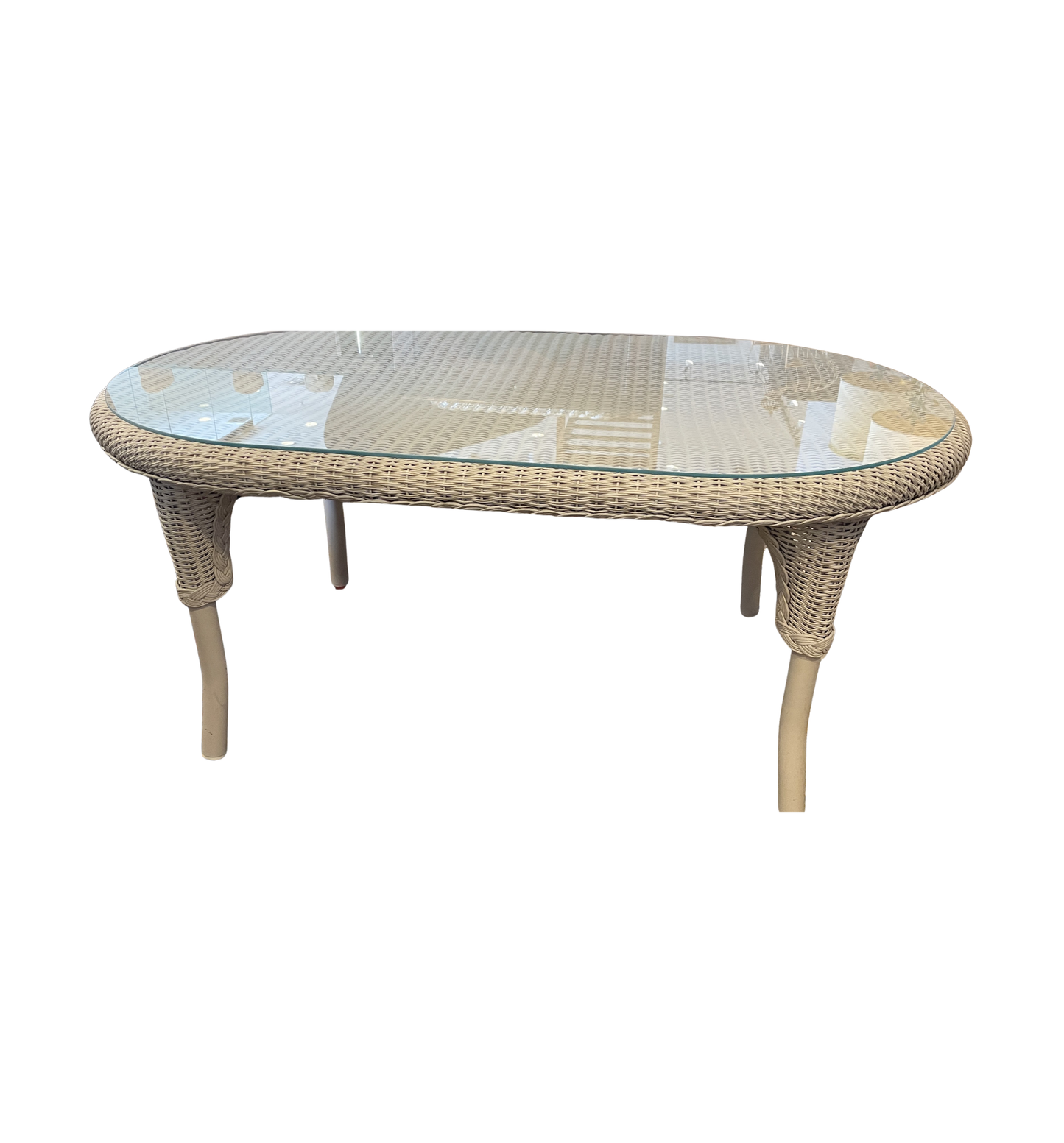 Lloyd Flanders "Lloyd Loom"  Wicker Three Season Coffee Table (0OF006)