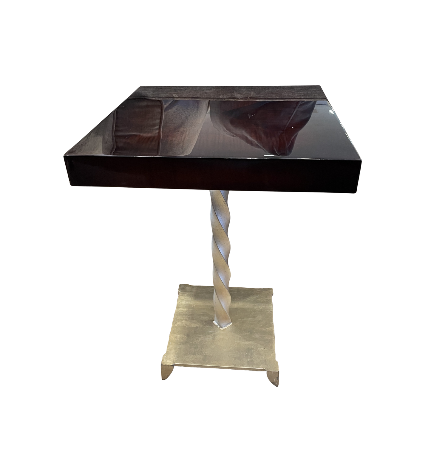 Macassar Ebony and Twisted Gilt Iron Wine Table (0KP011)