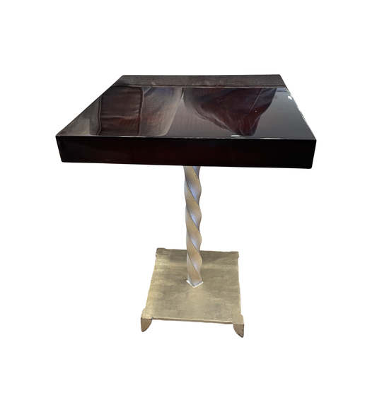 Macassar Ebony and Twisted Gilt Iron Wine Table (0KP011)