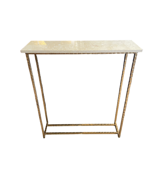 Coastal Home Gold Leaf and Marble Console (0KP010)