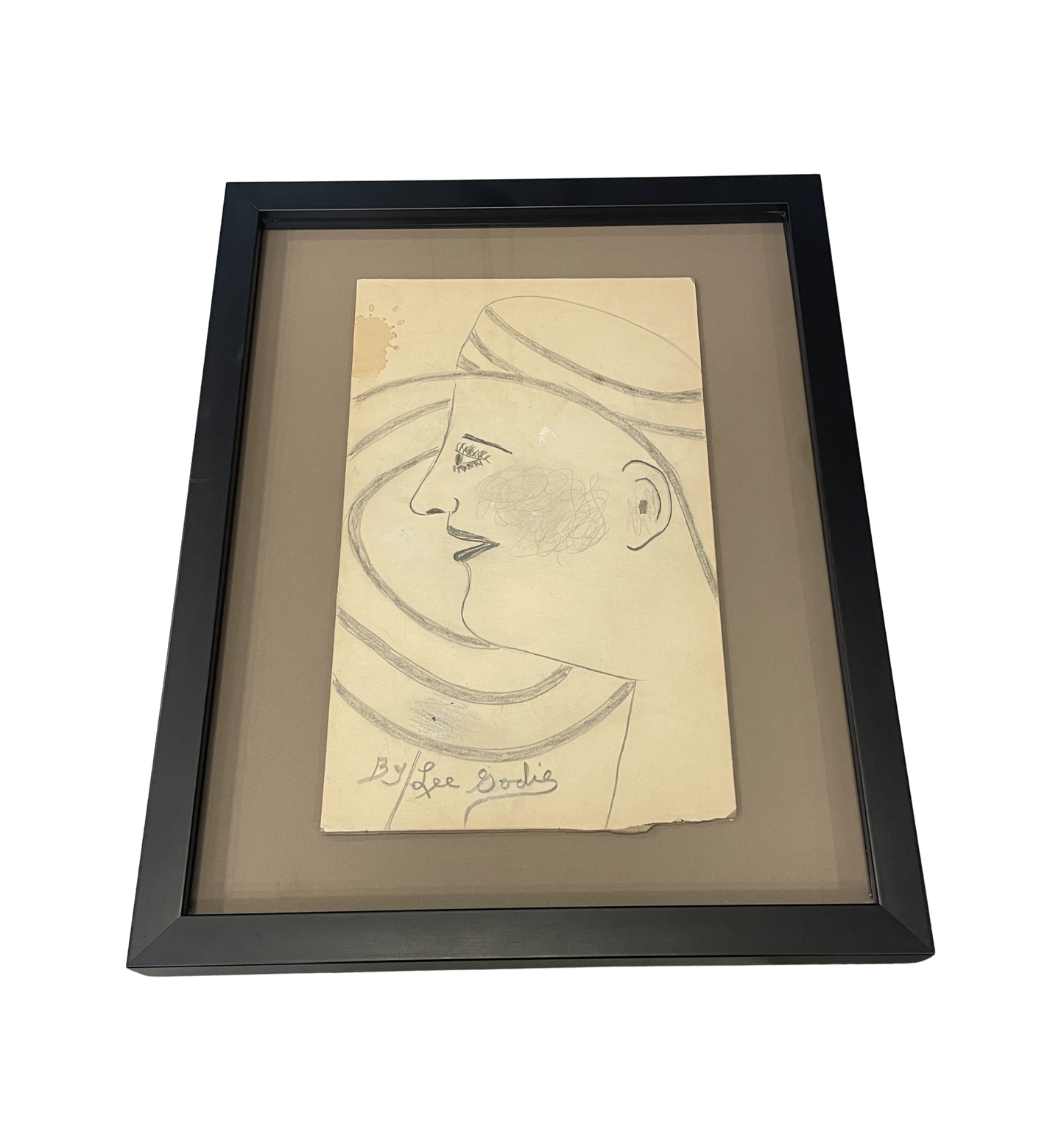 Lee Godie Pencil on Board "Girl Hate" (0A5008)