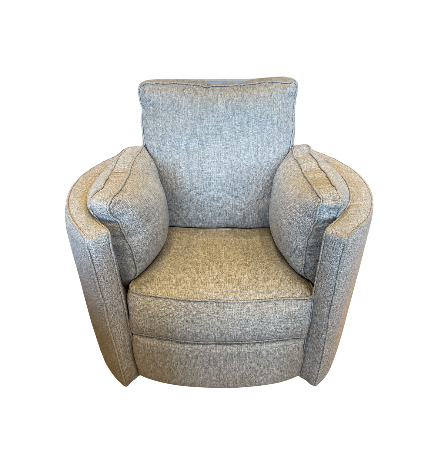 Rounded Swivel Recliner in Gray (Two available 0NX00A, 0NX00B)