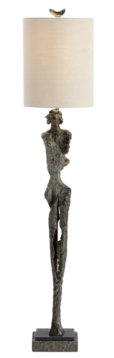 Wildwood "Artemis" and "Gertrude" Figural Buffet Lamps, a pair (0IV002)