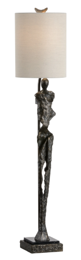 Wildwood "Artemis" and "Gertrude" Figural Buffet Lamps, a pair (0IV002)