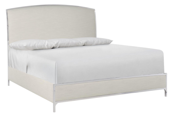 Bernhardt Silhouette King Upholstered Bed with Chrome Frame (0IV00C)