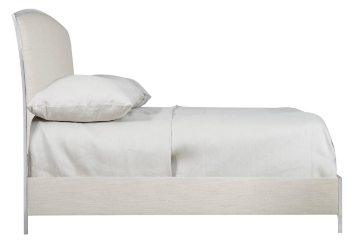 Bernhardt Silhouette King Upholstered Bed with Chrome Frame (0IV00C)