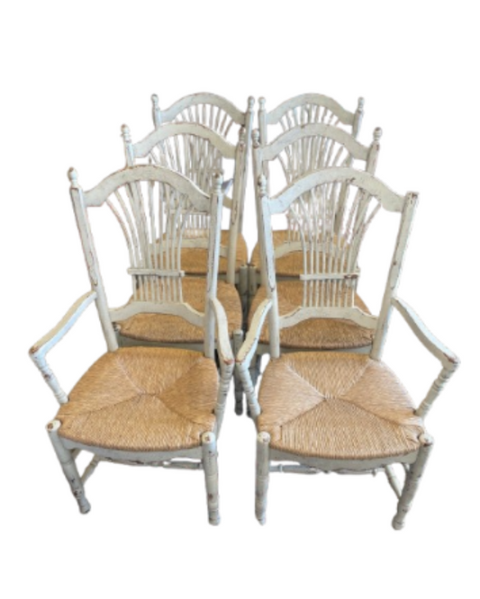 Habersham Wheat Back Dining Chairs (Set of 6) AS IS (078009)