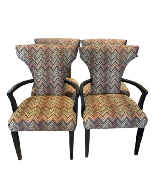 Set of 4 R Honquist Chevron Dining Chairs (0C0004)