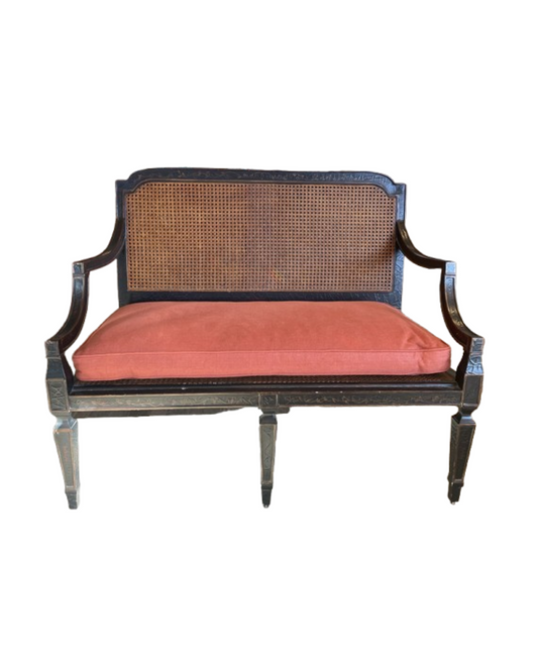Vintage Milling Road Regency Double Caned Settee (04W004)