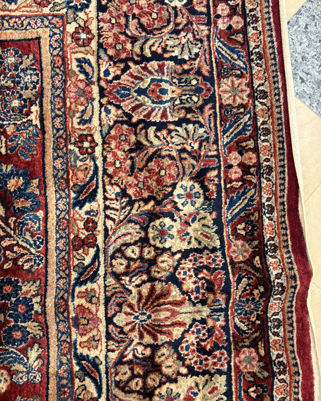 Persian Red Floral Rug, AS IS (Approx. 11'2x20') (0MW004)