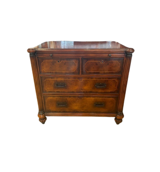 Hickory White Campaign style Nightstand/Bachelor's Chest (0FY002)