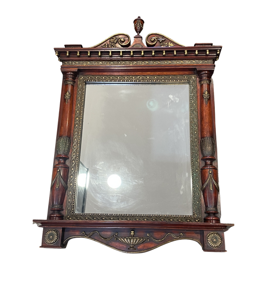 Neoclassical Split Pediment Dressing MIrror with Gilt work (0GG001)