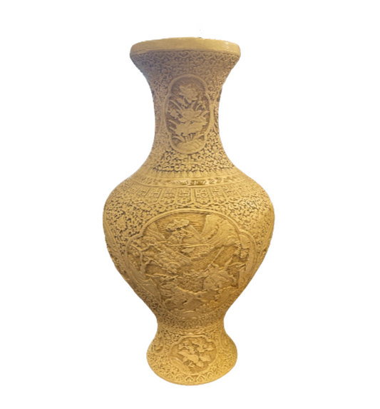 Asian Carved Soapstone Vase (00S008)